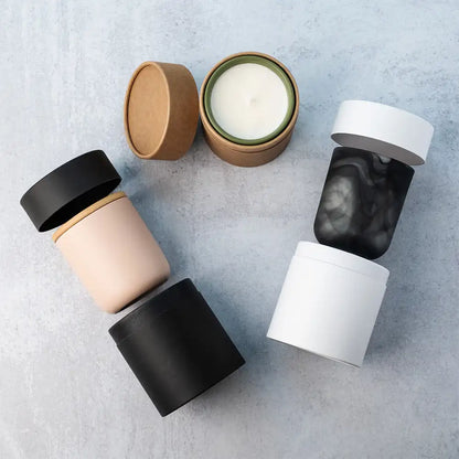 5" White Paper Candle Tube