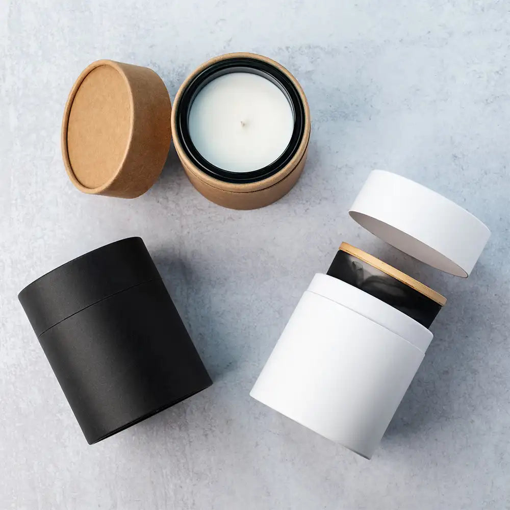 5" White Paper Candle Tube