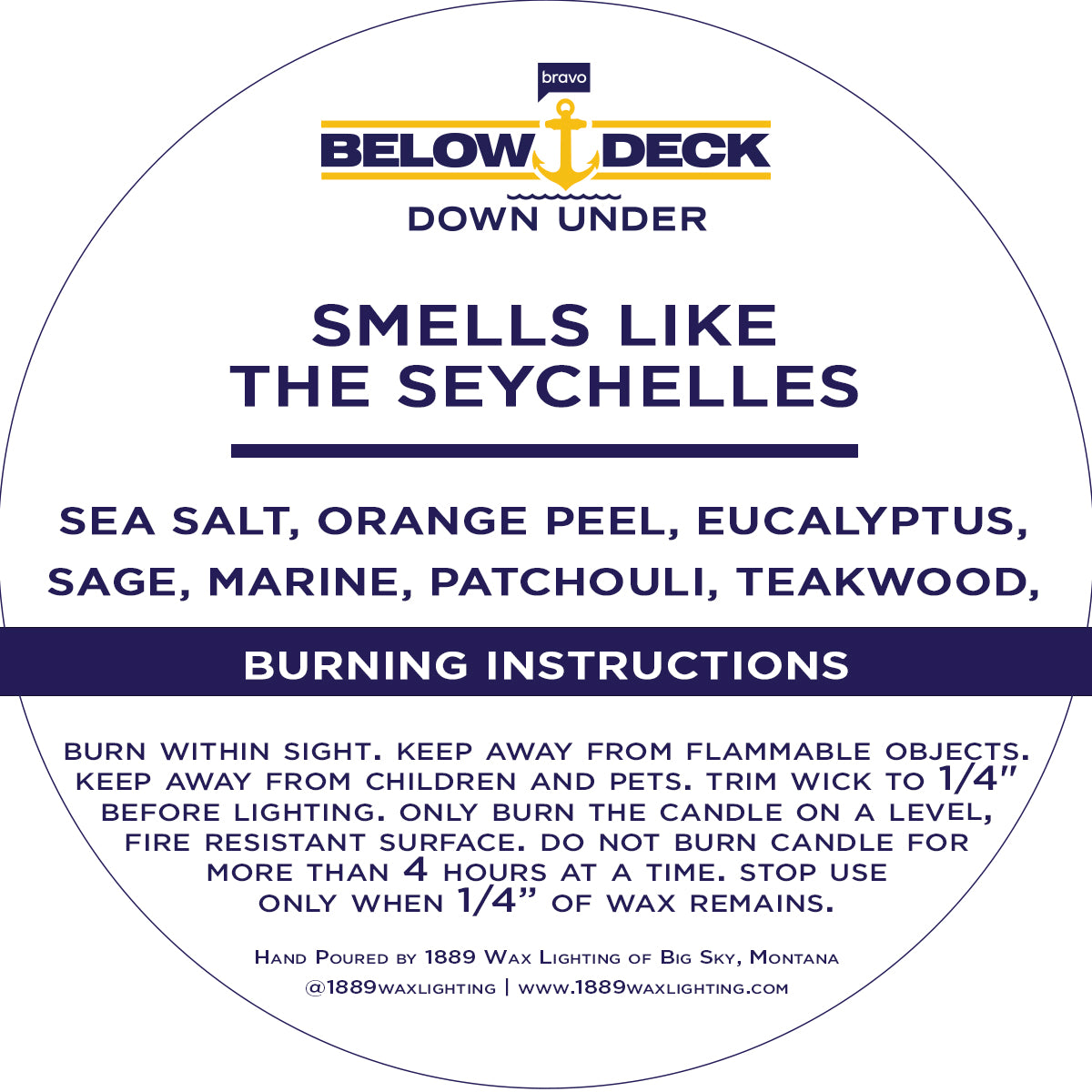 2" Warning/ Burning Instructions Label