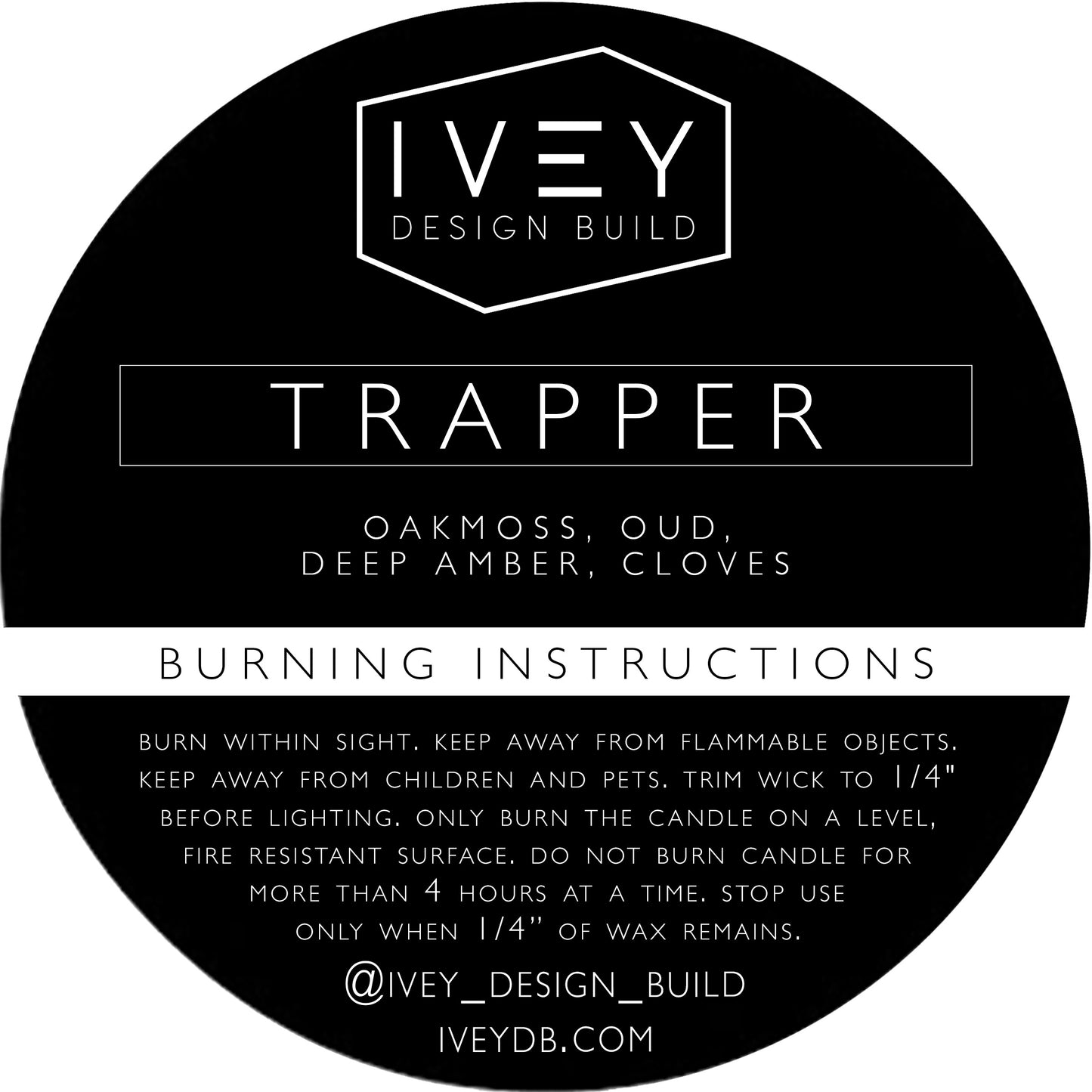 2" Warning/ Burning Instructions Label