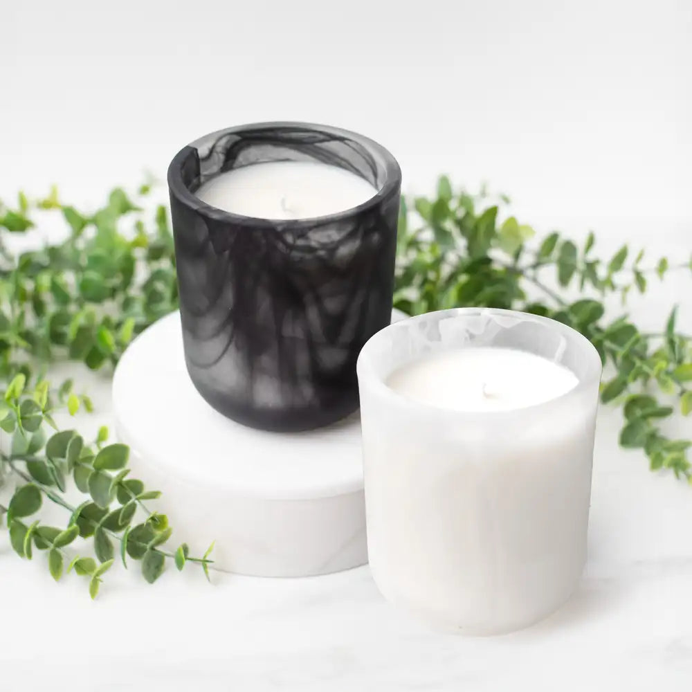 10oz Frosted White Swirl Tumbler