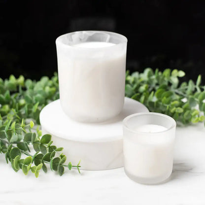 10oz Frosted White Swirl Tumbler