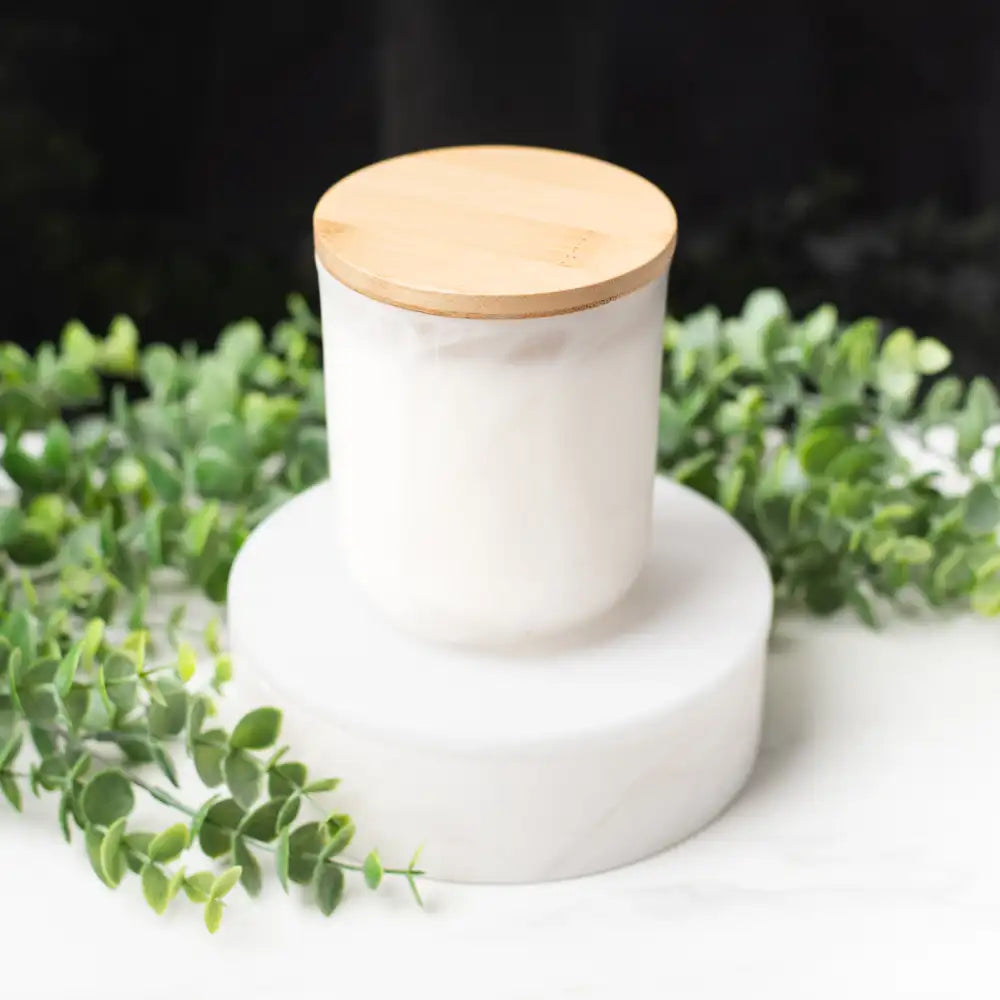10oz Frosted White Swirl Tumbler