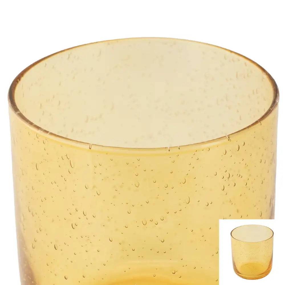 9oz Yellow Bubble Tumbler